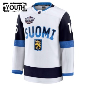 Finnland 4 Nations Face Off 2025 Fanatics Premium Aleksander Barkov Weiss Trikot - Kinder